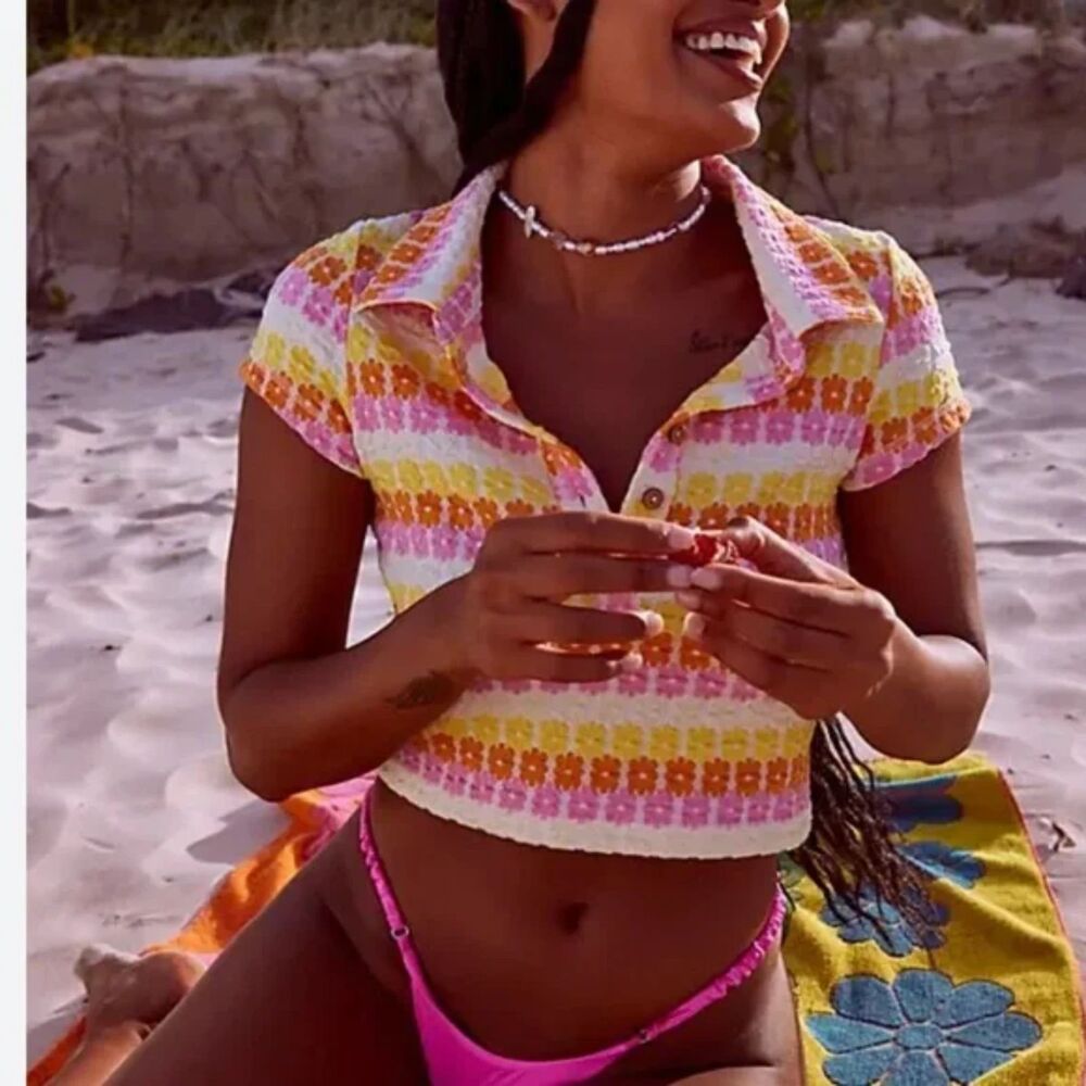 Free People Babe Town Polo Size Large